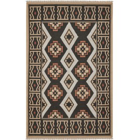 Resim MarkaEv Marla Kara Tezgah Punch Halı 9003 - 150x230 cm 