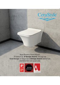 Resim Turkuaz İbiza Asma Klozet ve Soft Kapak Dahil 