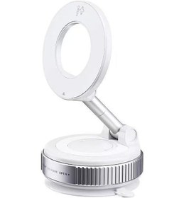 Resim Araba Araç İçi Telefon Tutucu Vakum Ve Manyetik Teknolojili 360 Dönen Sabit Ve Güçlü Tutucu Beyaz 