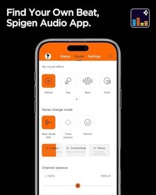 Resim Spigen Audio TWS P20 Bluetooth Kablosuz Kulaklık - ANC Pro Aktif Gürültü Engelleme + ENC 6 Mikrofon - 10mm LCP Graphene Sürücü - 30 Saat iOS & Android EQ App Şeffaf & Gaming Mod iPX5 Siyah - ASD07888 