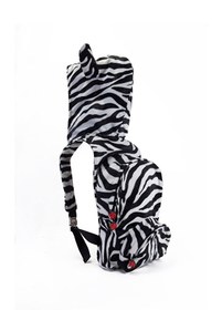 Resim Zebra Kapüşonlu Unisex Çocuk Sırt Çantası 