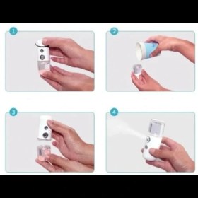 Resim Nemere Şarjlı Mini Yüz Nemlendirici Dezenfektan Cihazı Mist Sprayer 