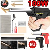 Resim 100W Plastik Kaynak Makinesi Kiti 2'si 1 Arada Plastik Kaynak Makinesi Lehimleme Demir Kiti Araba Tampon Yüzü Onarım Kaynak Makinesi Nokta Kaynak Başlığı Kazıma Aracı Onarım Plastik Yüz-EU Fişi, Pil Olmadan 