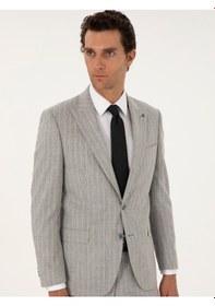 Resim Cacharel Açık Gri Slim Fit Takım Elbise 