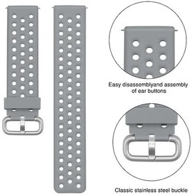 Resim Gaojunshop01 Fitbit Versa 2 Versa Lite Uyumlu Gri S Küçük Nefes Alabilir Silikon Spor Bileklik 