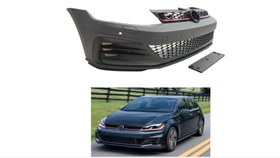 Resim Volkswagen Golf 7,5 ( 2017 - 2020 ) Arası Uyumlu GTI Ön Tampon & Panjur Seti 