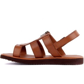 Resim SailLakers - Taba Deri Erkek Sandalet 107-633-547EVA 