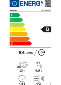 Resim Siemens Sn23ıw62kt 6 Programlı 13 Kişilik Bulaşık Makinesi 