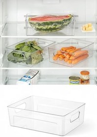 Resim Deconox Kırılmaz Ultra Dayanıklı Buzdolabı Düzenleyici Organizer Kutu Şeffaf - 26x17x9cm 810 