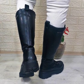 Resim Pierre Cardin 52444 Siyah Fermuarlı Bağacaklı 41CM Bayan Çizme 
