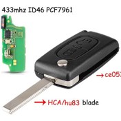 Resim Citroen C1 C2 C3 C4 C5 Berlingo Picasso İçin Filp Uzaktan Araba Anahtarı 433mhz 0028 