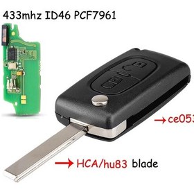 Resim Citroen C1 C2 C3 C4 C5 Berlingo Picasso İçin Filp Uzaktan Araba Anahtarı 433mhz 0028 