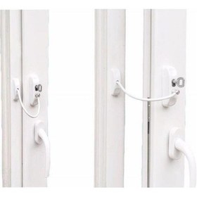Resim 25 Adet Çelik Halatlı Pvc Kapı Pencere Emniyet Kilidi - Pencere Çocuk Emniyet Kilidi -beyaz Renk 0.5 