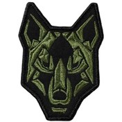 Resim Ex Patch Haki Geometrik Kurt Motifli Figürlü Patch Peç 6.5 X 9 Cm 