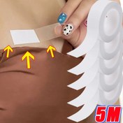 Resim 3D Çift Taraflı Vücut Bandı - Lingerie, Sütyen, Giysiler ve Elbiseler için Şeffaf, Görünmez Göğüs Yaması - Kendinden Yapışkanlı, Çıplak Tasarım, Polyester Malzeme, 5M Rulo, Giysi Aksesuarı | Görünmez Yapıştırıcı | Pürüzsüz Dokulu 