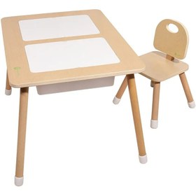 Resim Wonderwood Çocuk Aktivite Masası ve Sandalyesi, Earth Essence, Hafif ve Kompakt Tasarım 