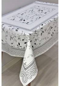 Resim Dora Astarlı Silinebilir Pvc 120x160 Hazır Muşamba Masa Örtüsü - Yapraklı-220-3 001 