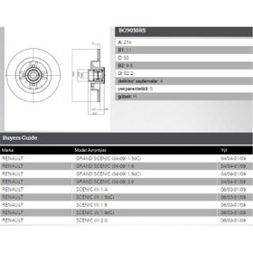 Resim Delphi ARKA FREN AYNASI (DISKI) ADET GRANDE SCENIC II 04 (RULMANLI) 