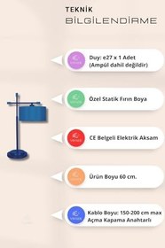 Resim vinner Felix Eskitme Detaylı Siyah Metal Abajur - Siyah VNRFELIXABJ01019 