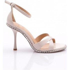 Resim Dgn 2431 Kadin Çapraz Bantli Topuklu Abiye Ayakkabi 2431-2219-R0152 