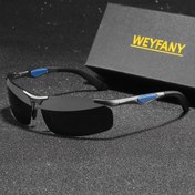 Resim Alüminyum-magnezyum malzemeden yapılmış, sürüş ve balıkçılık için klasik polarize erkek moda gözlükleri, özel mağazada yüksek kaliteli ambalajda hediye olarak. 