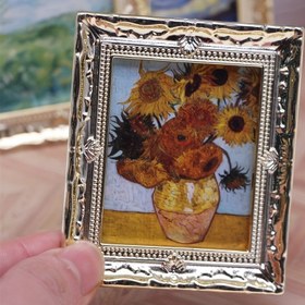 Resim Çekici Minyatür Papatya Yağlıboya - Vintage Tarzı Plastik Duvar Sanatı Ev & Kabin Dekoru için, DIY Cep Sahne & Tatil Sergileri için Mükemmel, Orman Manzarası, Minyatür Model, Duvar Dekor Aksesuarları, Noel için En İyisi 