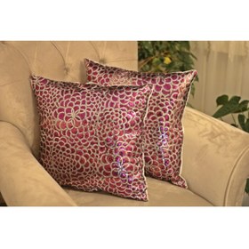 Resim Mürdüm Gümüş Renkli Pullu Payetli Kırlent Kılıfı 45x45cm 