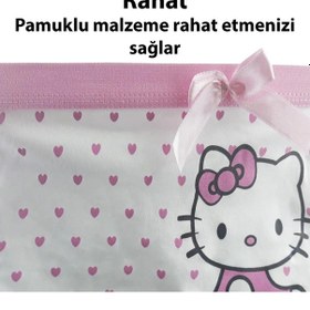 Resim Kız Çocuk Desenli Boxer 5'li Çok Renkli 
