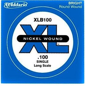 Resim D'Addario XLB100 XL Nickel Bas Gitar Tek Tel (100) 