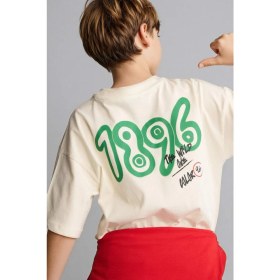 Resim DeFacto Overshirt Fit Bisiklet Yaka Baskılı Kısa Kollu Tişört Erkek Çocuk H5736A826SM 