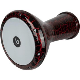 Resim VD Kırmızı çatlak Darbuka (Akort Alyan Anahtarı + Taşıma Çantalı) 