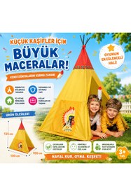 Resim Cici Oyuncak Kız Erkek Çocuk Oyun Evi Çadır İç Ve Dış Mekan Uyumlu Kızıldereli Kolay Kurulum 