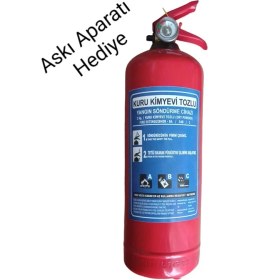 Resim Full Fire 2 kg Kuru Kimyevi Toz Yangın Tüpü 4 Yıl Garanti Askı Aparatı ile Güvenli Kullanım 