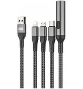 Resim Go-Des Lightning İphone Uyumlu &type-c&micro Usb Ultra Hızlı Şarj Kablosu Gd-uc321 4in1 Çakmak Özellikli 