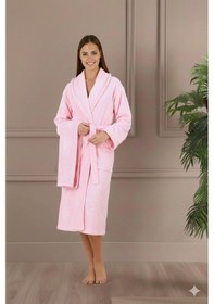 Resim Özdilek Vega Aile Bornoz Seti Beyaz-pembe Renkli 