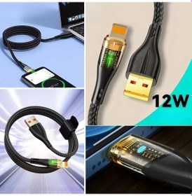 Resim Buradabuldun Led Işık Uçlu Sağlam İp Kablolu Usb To Lightning Hızlı Şarj Kablosu 