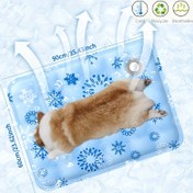 Resim 1 set PVC kompozit kumaş soğutma minderi, evcil hayvanlar için üniversal soğutma matı, jel su enjeksiyonlu minder, küçük ve büyük köpekler için uygun, sıcak havalarda evcil hayvanları serin ve rahat tutmak için, yazın köpeklere olmazsa olmaz 