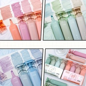 Resim 4'lü Parıltılı Glitter Aydınlatıcılar - Hızlı Kuruyan, Bulaşmaz Su Bazlı Mürekkep Canlı Notlar & Günlük Yazım İçin 
