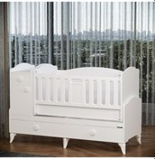 Resim Sude Uzayan Dolaplı Beşik Beyaz 