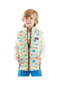 Resim Ahengim Erkek Çocuk Dinozor Baskılı Trend Şişme Yelek Ak216263 Krem 