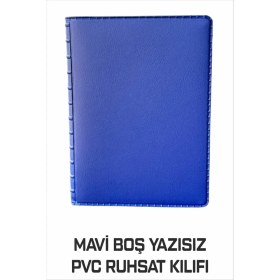 Resim Tay Promosyon Ruhsat Kılıfı Pvc Mavi Renk Boş Yazısız 1. Sınıf Kaliteli Hammadde 1 Adet 