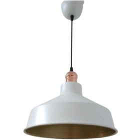 Resim Rys Retro Metal Dekoratif Beyaz Içi Gold Bakır Duylu Tekli Sarkıt (536632646) 