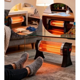 Resim Endüstriyel Ümit Yapı Market Masa Altı Isıtıcı 1500W | Ayak Isıtıcı Elektrikli Quartz Isıtıcı 