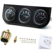Resim Pazly 52mm 3'lü Gösterge Seti - Voltmetre, Yağ Basıncı, Su Sıcaklığı Ölçer 12v Araçlar İçin 