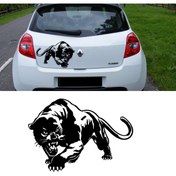 Resim Melek Pazarı 45 X 32 Cm Vahşi Panter Araba Sticker 