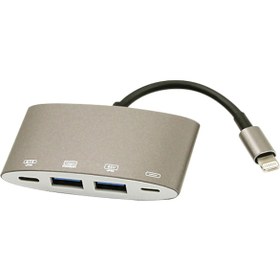 Resim Ally NK-1040 4in1 İPhone Lightning To Usb Kamera Adaptörü Gri 