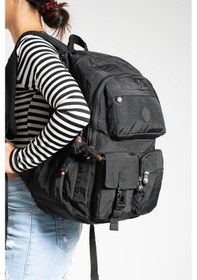 Resim Ultra Hafif Çok Cepli Su Geçirmez Sırt Çantası Unisex Siyah Model: 571-1k - Siyah 