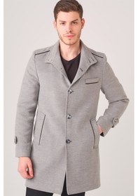 Resim Plt8391 Dewberry Erkek Palto-Gri-Gri 