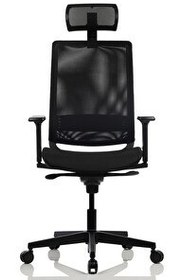 Resim Bürosit Reflex 9 Başlıklı Plastik Siyah Yönetici Koltuğu 