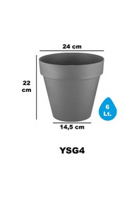 Resim Serinova Yalı Separetörlü Saksı 6 Lt 